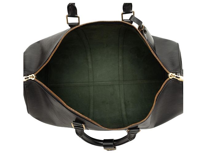 Louis Vuitton Black Epi Keepall 50 Nero - vista 4