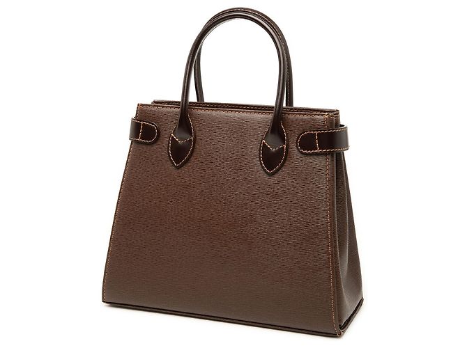 Borsa a mano Burberry in pelle marrone Marrone scuro - vista 2