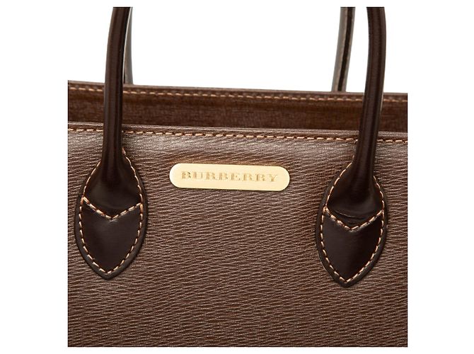 Borsa a mano Burberry in pelle marrone Marrone scuro - vista 5