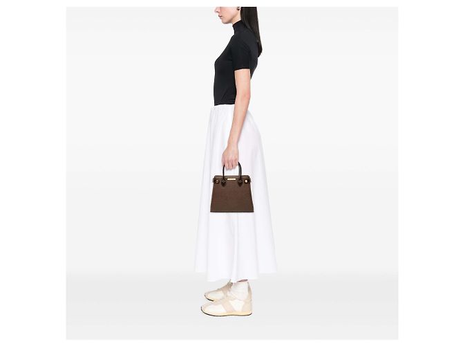 Borsa a mano Burberry in pelle marrone Marrone scuro - vista 6
