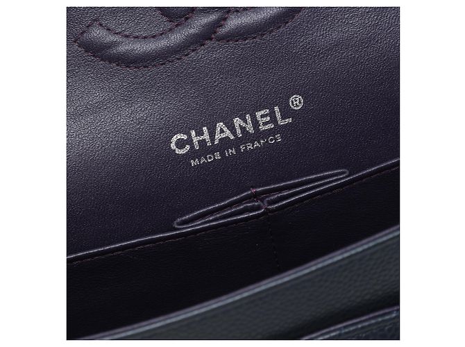 Chanel Purple Medium Classic Caviar Double Flap Porpora - vista 5