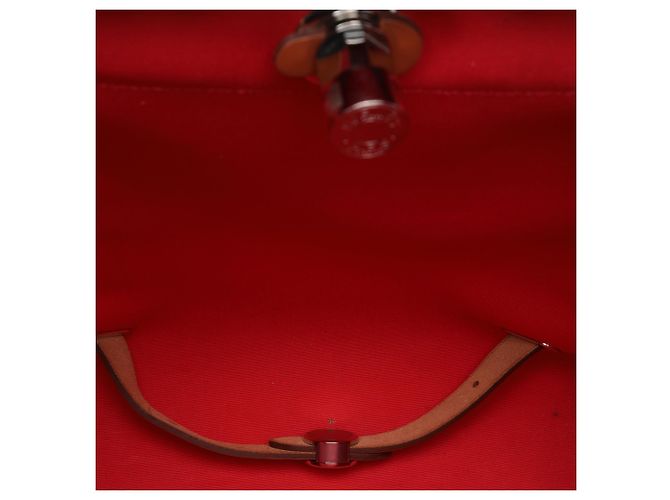 Zaino Hermès Red Toile Herbag A Dos Zip Retourne Rosso - vista 4