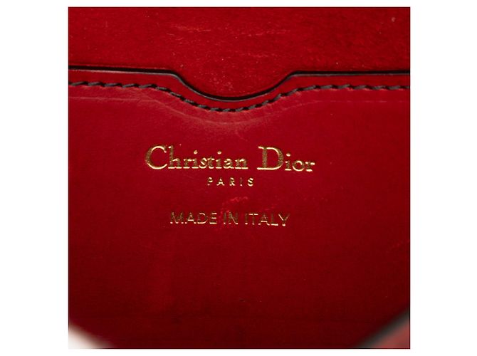 Mini Bolsa Saddle D Bee em couro vermelho Dior Bordeaux - vista 5