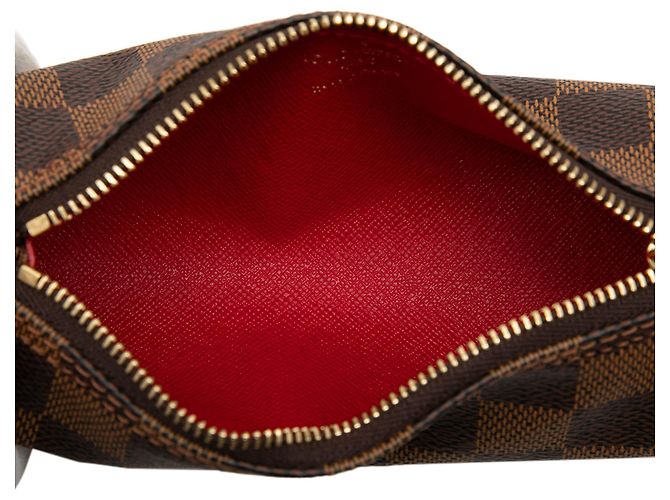 Louis Vuitton Brown Damier Ebene Papillon Pochette Marrone - vista 4