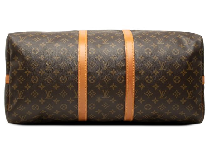 Louis Vuitton Brown Monogram Keepall Bandouliere 55 Marrone - vista 3