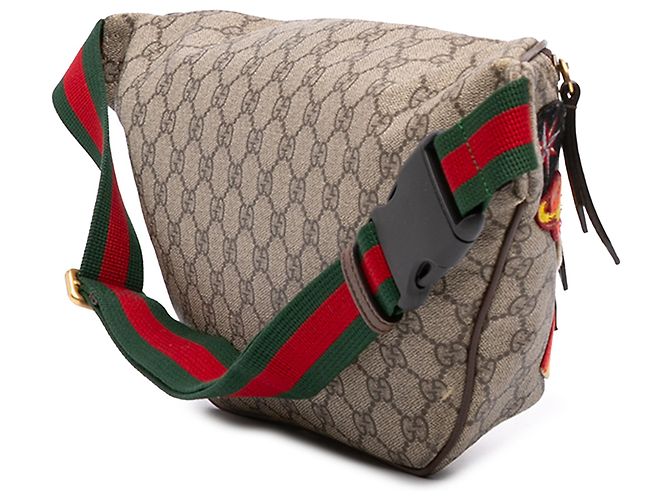 Borsa cintura Gucci Beige GG Supreme Courrier Web - vista 2