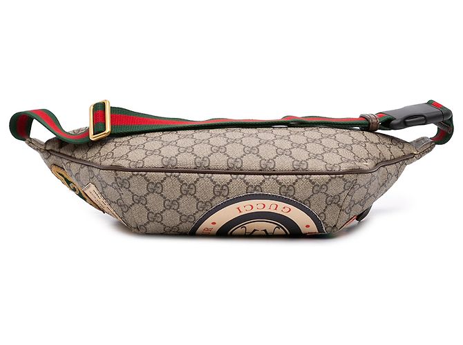 Borsa cintura Gucci Beige GG Supreme Courrier Web - vista 3