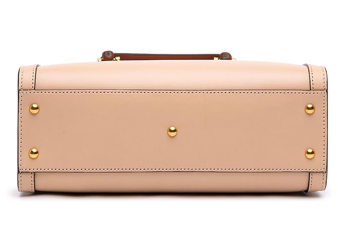 Borsa Gucci Diana Medium in pelle di vitello beige con bambù - vista 3