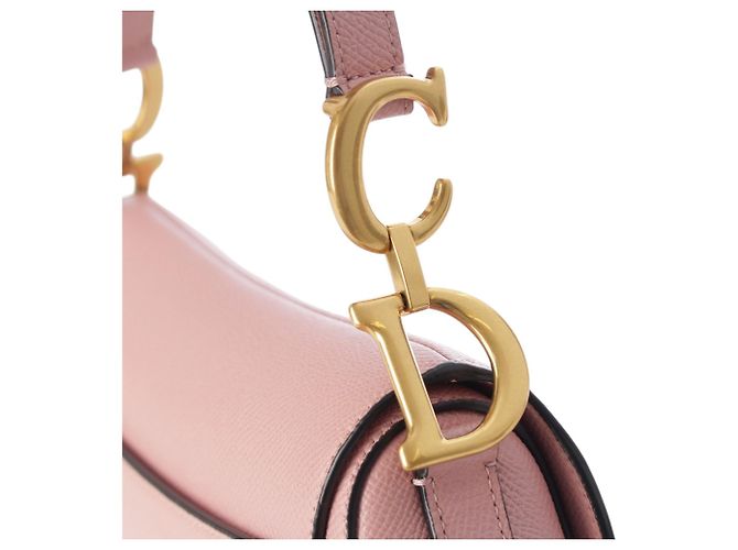Borsa Saddle Dior Mini in pelle di vitello grana rosa - vista 10