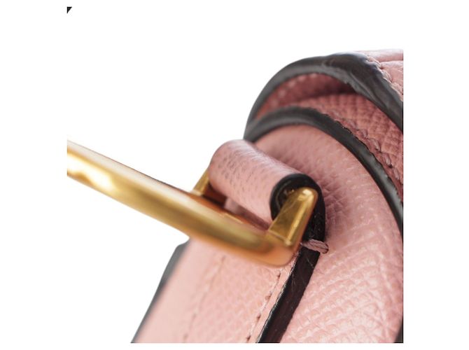 Borsa Saddle Dior Mini in pelle di vitello grana rosa - vista 11