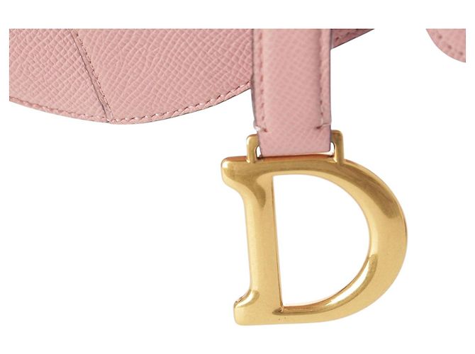 Borsa Saddle Dior Mini in pelle di vitello grana rosa - vista 12