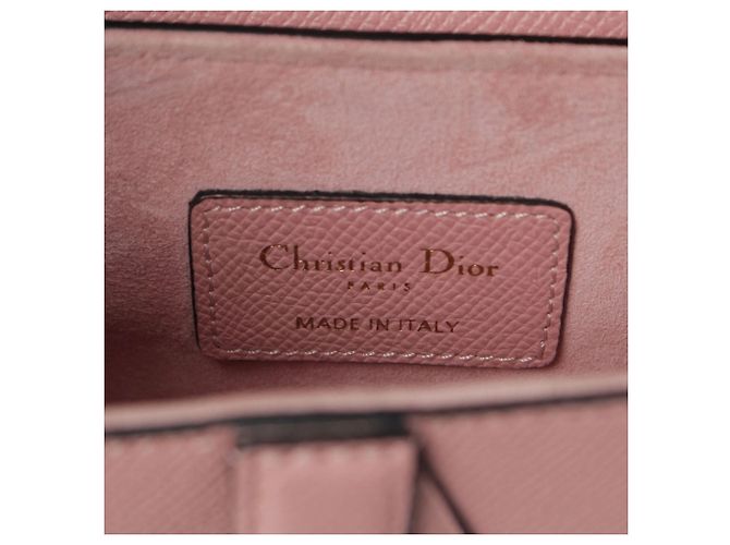 Borsa Saddle Dior Mini in pelle di vitello grana rosa - vista 5