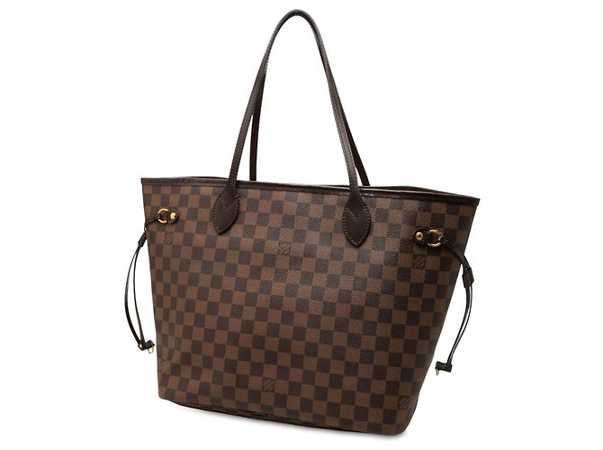 Louis Vuitton Brown Damier Ebene Neverfull MM Marrone - vista 2