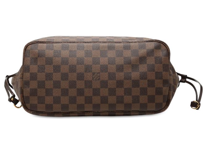 Louis Vuitton Brown Damier Ebene Neverfull MM Marrone - vista 3