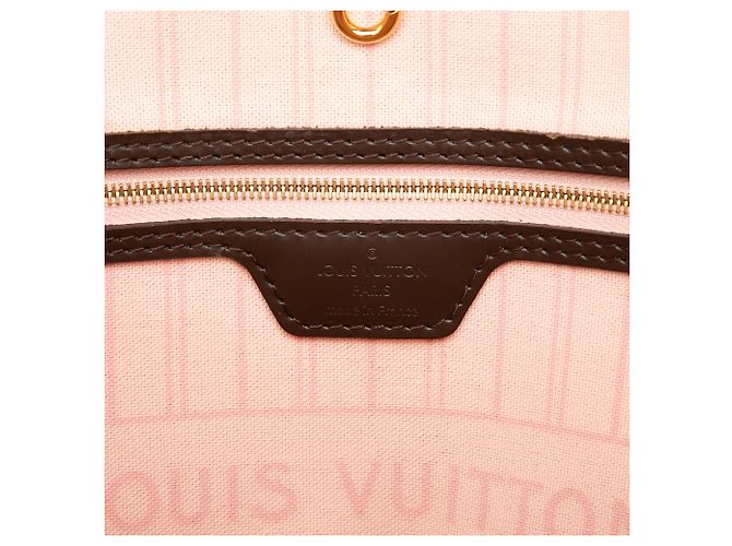 Louis Vuitton Brown Damier Ebene Neverfull MM Marrone - vista 5