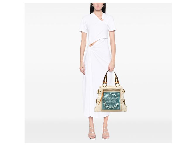 Louis Vuitton Beige Cruise Line Globe Shopper Tote MM - vista 6