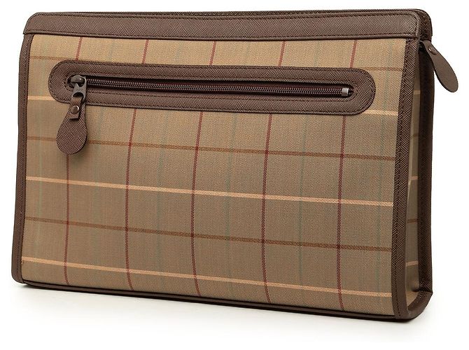 Clutch Burberry Brown Vintage Check Canvas Marrone Marrone chiaro - vista 2