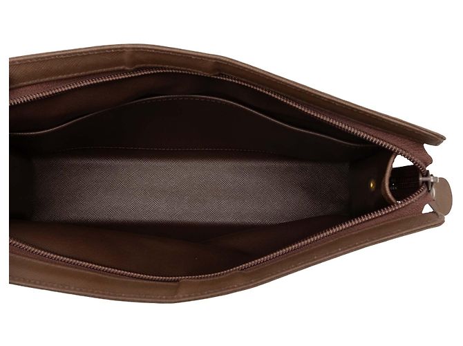 Clutch Burberry Brown Vintage Check Canvas Marrone Marrone chiaro - vista 4