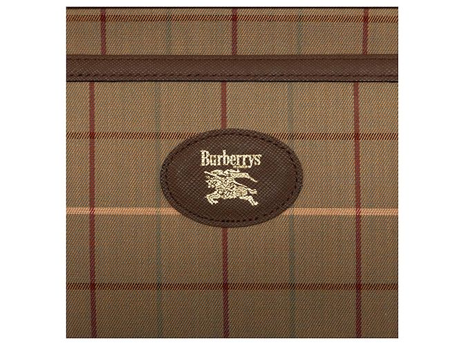 Clutch Burberry Brown Vintage Check Canvas Marrone Marrone chiaro - vista 5