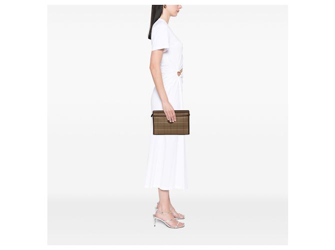 Clutch Burberry Brown Vintage Check Canvas Marrone Marrone chiaro - vista 6