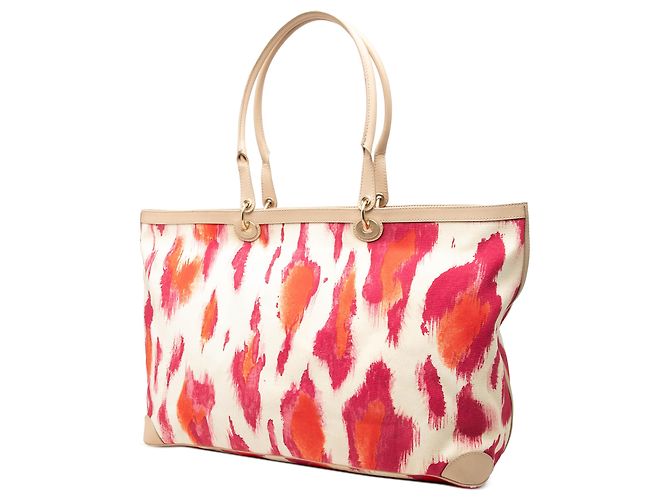 Tote Dior St Tropez Large in tela stampata marrone Beige - vista 2