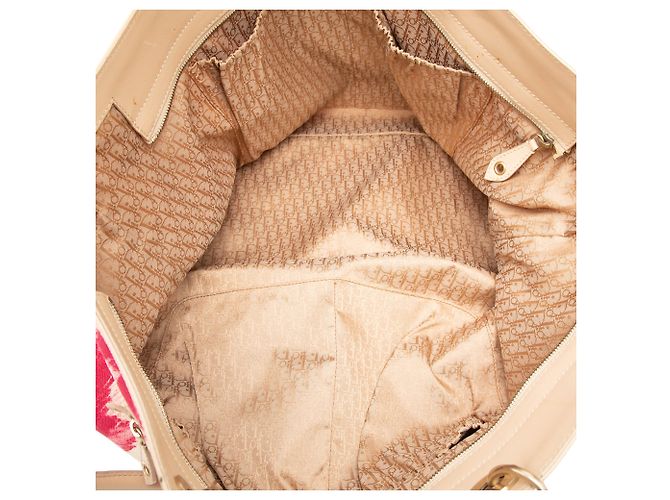 Tote Dior St Tropez Large in tela stampata marrone Beige - vista 4