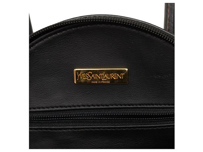 Saint Laurent Satchel aus schwarzem Leder mit Y-Ausschnitt - Ansicht 5