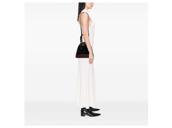 Saint Laurent Satchel aus schwarzem Leder mit Y-Ausschnitt - Ansicht 6