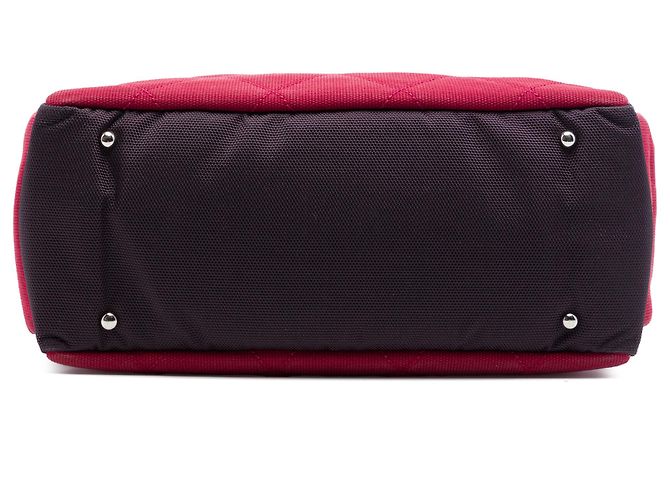 Chanel Paris Biarritz Tote aus gestepptem Canvas in Rot Large - Ansicht 3