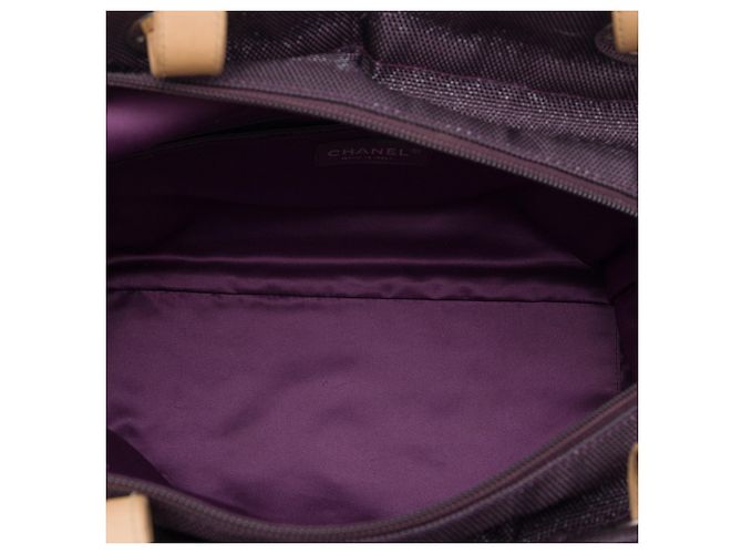 Chanel Paris Biarritz Tote aus gestepptem Canvas in Rot Large - Ansicht 4