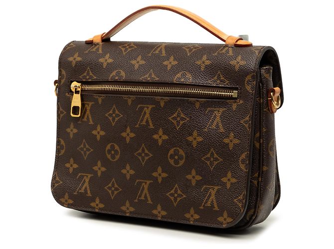 Louis Vuitton Brown Monogram Pochette Metis Marrone - vista 2