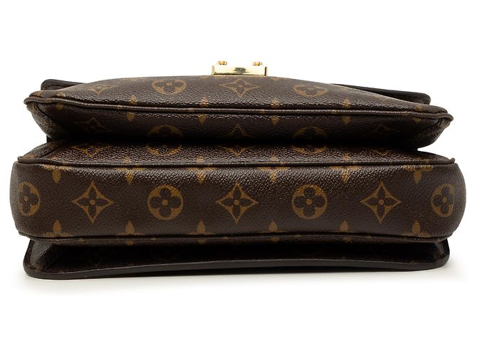 Louis Vuitton Brown Monogram Pochette Metis Marrone - vista 3