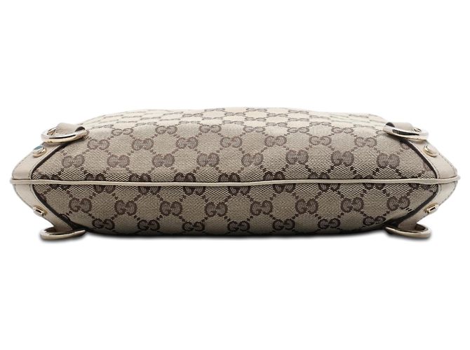 Gucci Borsa a tracolla Abbey D Ring in tela GG beige - vista 3