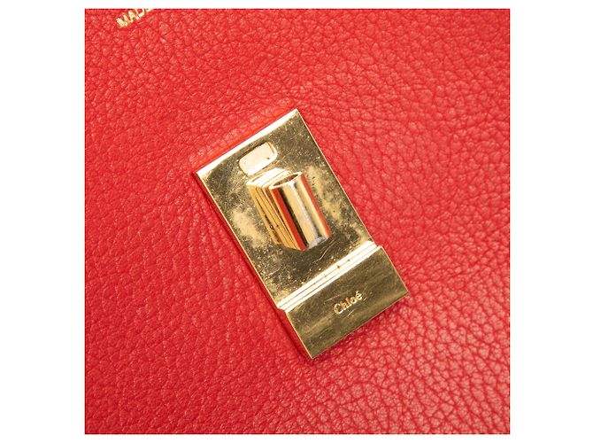 Chloé Borsa a Tracolla Drew Piccola in Pelle Rossa Rosso - vista 6
