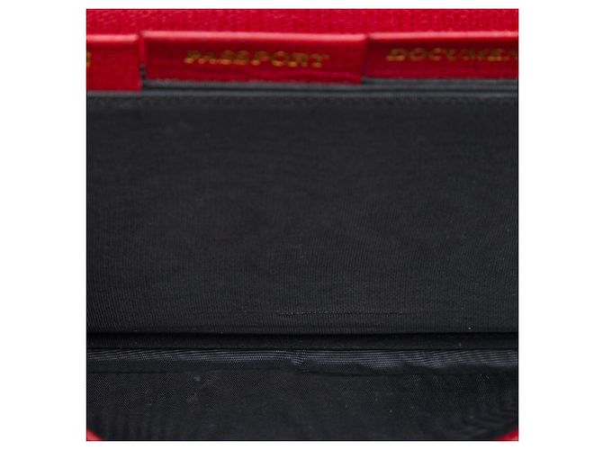 Clutch Saint Laurent Chyc Ligne in pelle testurizzata rossa Rosso - vista 4