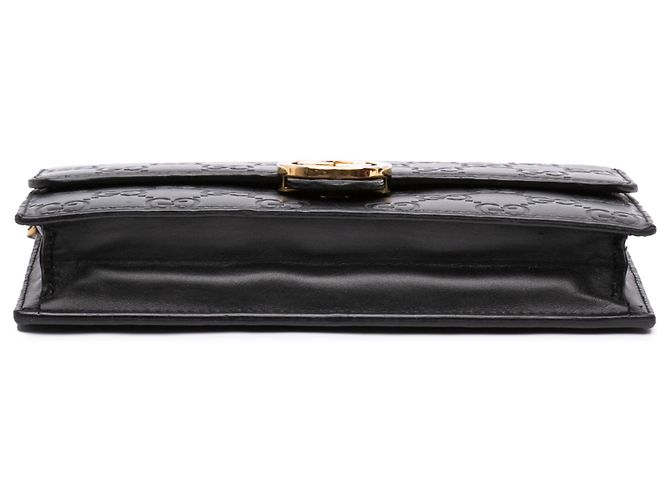 Portafoglio con catena Gucci Black Guccissima Interlocking G Nero - vista 3