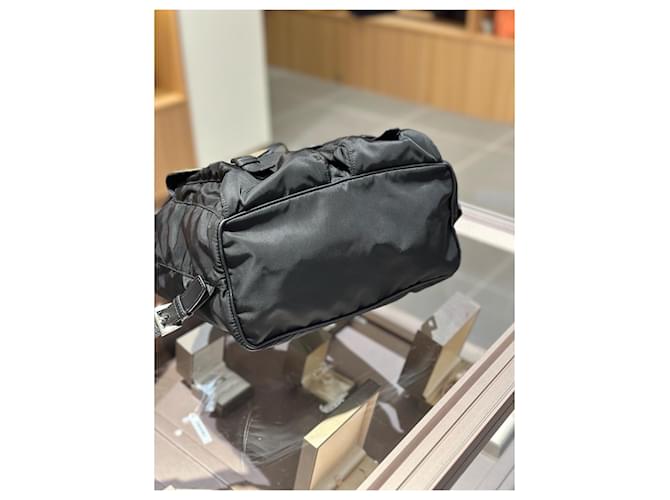 Prada Nylon-Rucksack mit Python-Leder Schwarz Python drucken - Ansicht 5