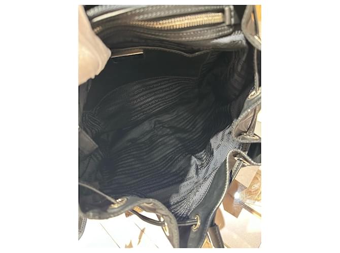 Prada Nylon-Rucksack mit Python-Leder Schwarz Python drucken - Ansicht 6