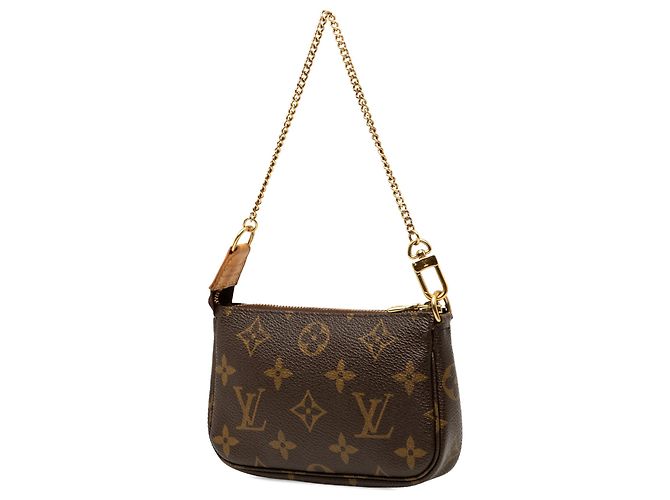 Louis Vuitton Brown Monogram Mini Pochette Accessoires Marrone - vista 2