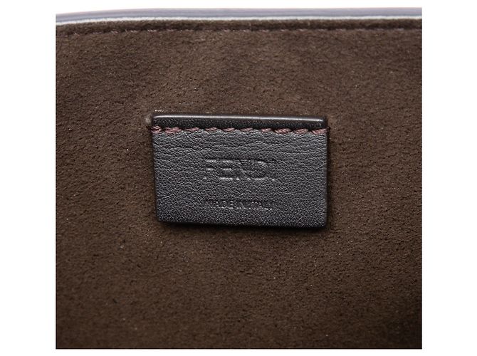 Borsa a tracolla Fendi in pelle gialla con cristalli Fab Giallo - vista 5