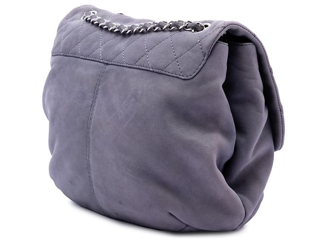 Chanel Purple Medium Quilted Nubuck Trianon Messenger Flap Porpora - vista 2