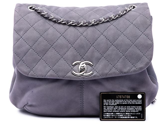 Chanel Purple Medium Quilted Nubuck Trianon Messenger Flap Porpora - vista 7