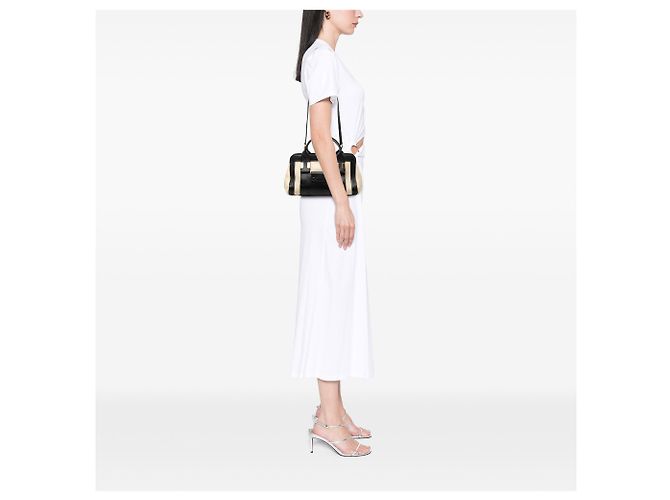 Chloé Alice Satchel Klein aus bicolor Leder Beige - Ansicht 6