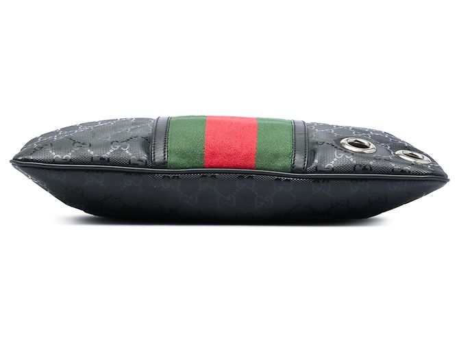 Gucci Bolso Bandolera Web Estampado GG Negro - vista 3
