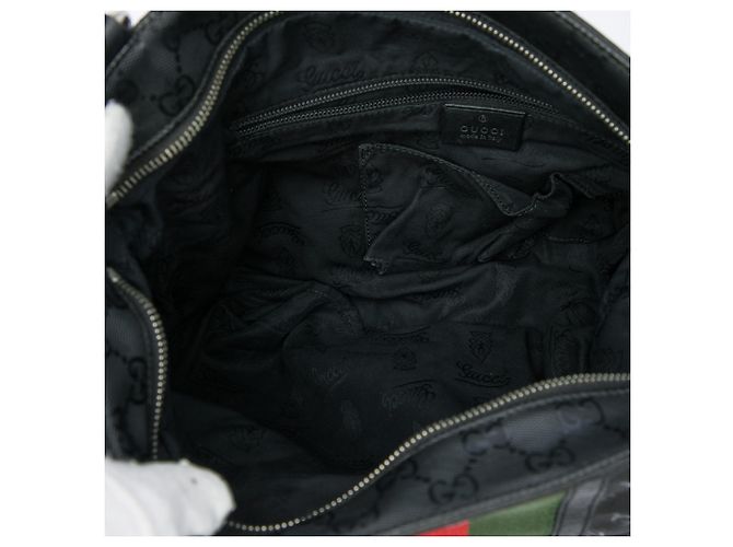 Gucci Bolso Bandolera Web Estampado GG Negro - vista 4