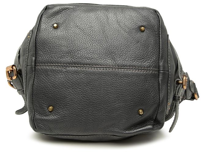 Chloé Gray Leather Paddington Shoulder Bag Brown Dark grey - view 3