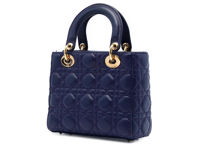 Dior Blue Small Lambskin Cannage My ABCDior Lady Dior - vista 2