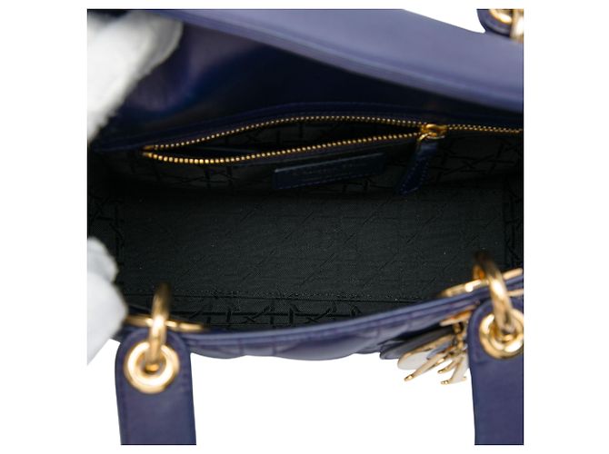 Dior Blue Small Lambskin Cannage My ABCDior Lady Dior - vista 4