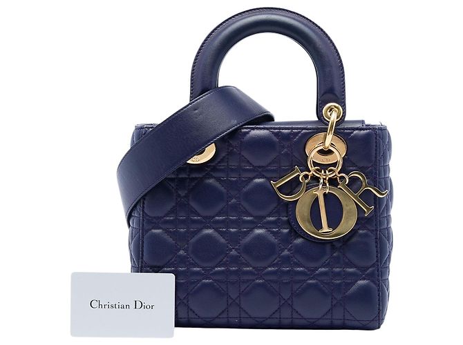 Dior Blue Small Lambskin Cannage My ABCDior Lady Dior - vista 6