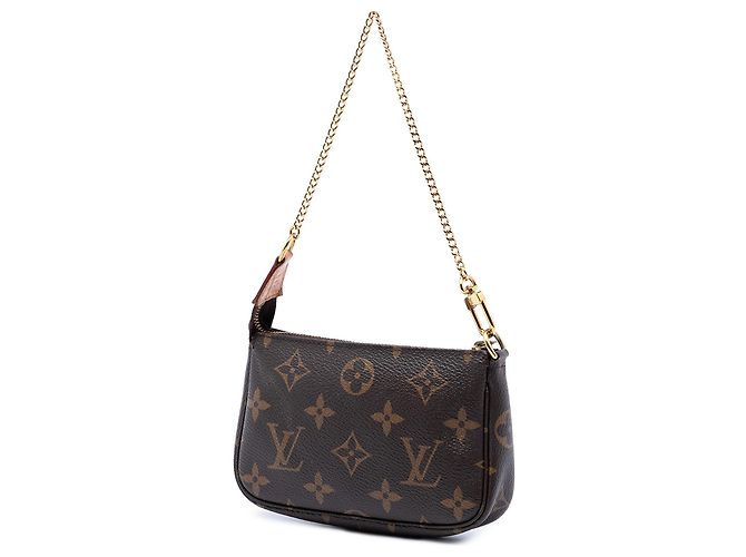Louis Vuitton Brown Monogram Mini Pochette Accessoires Marrone - vista 2